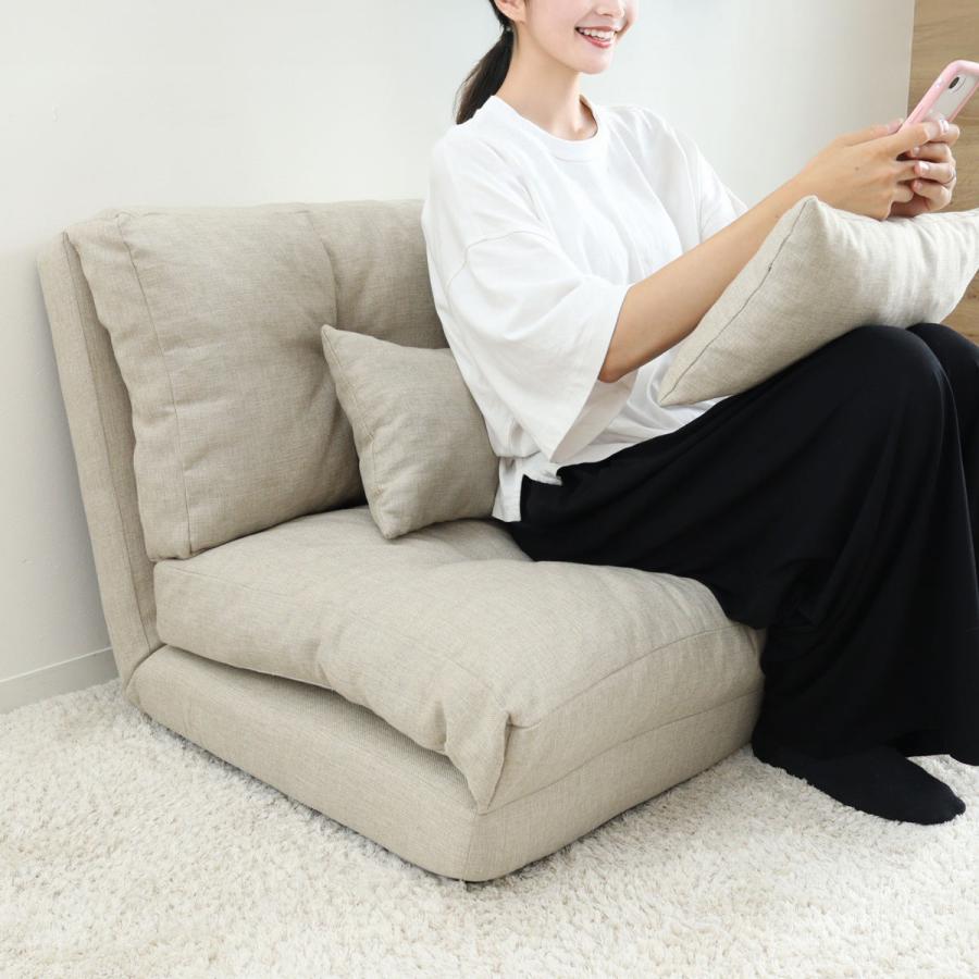 未使用　３WAYソファベッド　２人掛け　２P　クッション２個　グレーファブリック 楽天市場】【正午~クーポン5%引】 ソファ ソファー 3WAY ソファ