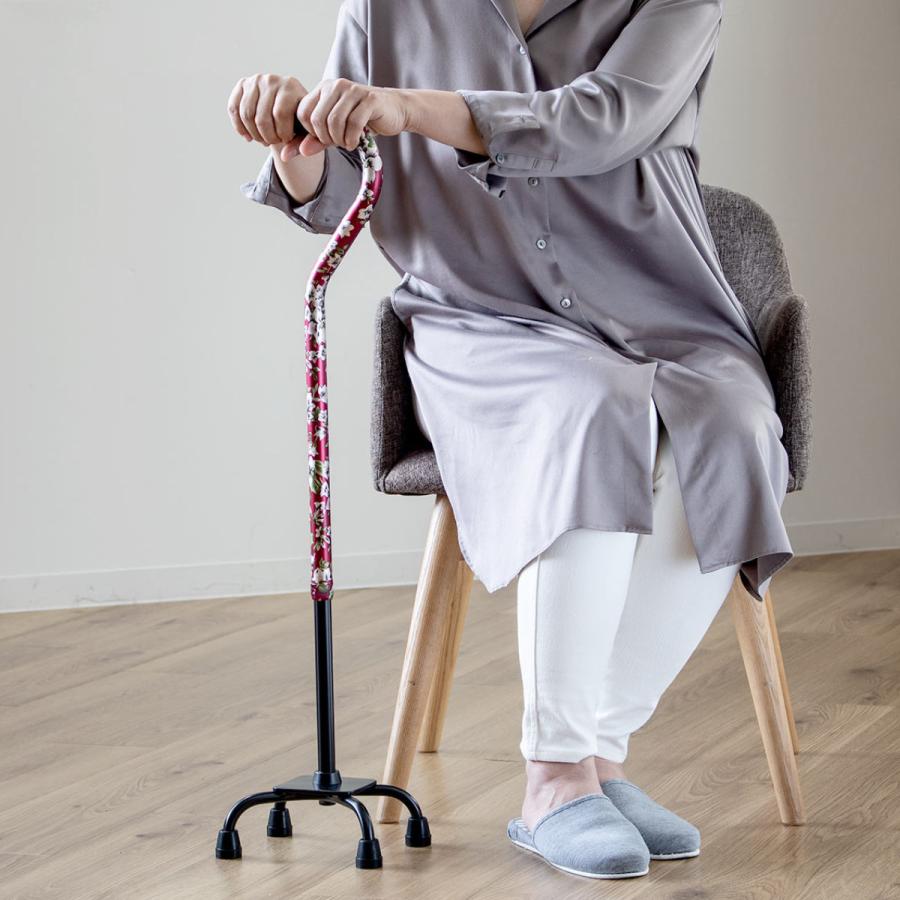 マキテック 杖 4点杖 アルミ製4点支柱杖 非課税 自立式 介護 （ 多点杖