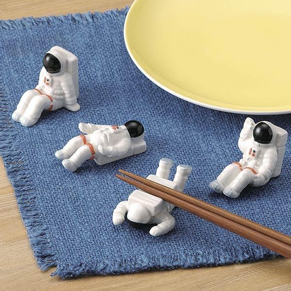 箸置き 宇宙飛行士 4個セット （ 箸おき アストロノーツ セット 陶器