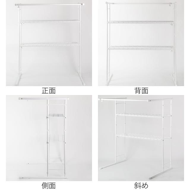 押入れ 伸縮 ハンガーラック (幅110cmから190㎝) 幅と高さが伸縮する 押し入れ頑丈ハンガー 一間用・幅110cm～180cm