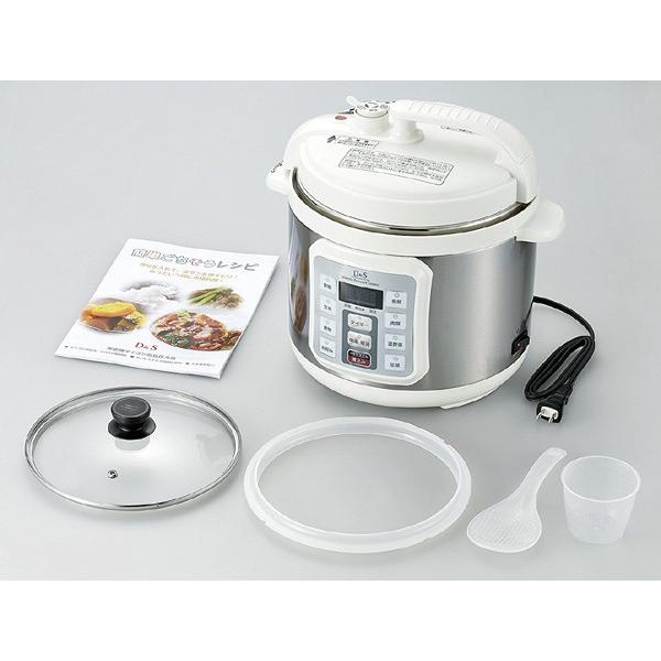 D＆S 家庭用マイコン電気圧力鍋 4L レシピブック付き STL-EC40 （ 圧力