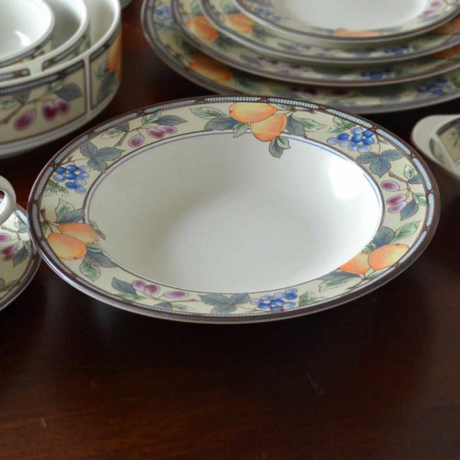 スーププレート 24cm 洋食器 ガーデンハーベスト 硬質陶器 6枚セット