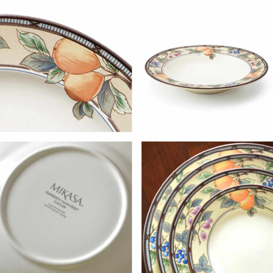 スーププレート 24cm 洋食器 ガーデンハーベスト 硬質陶器 6枚セット