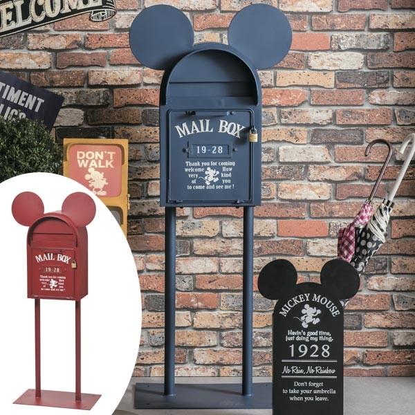 レア♦️木製 ミッキーマウス♦️ヴィンテージ ミッキーが玄関でお出迎え♦️送料込 Disney（ディズニー） 郵便ポスト スタンドタイプ ヴィンテージ