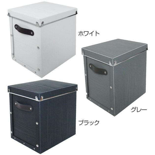 収納ボックス フタ付き 縦型 約 幅19×奥行25×高さ24cm 木目調