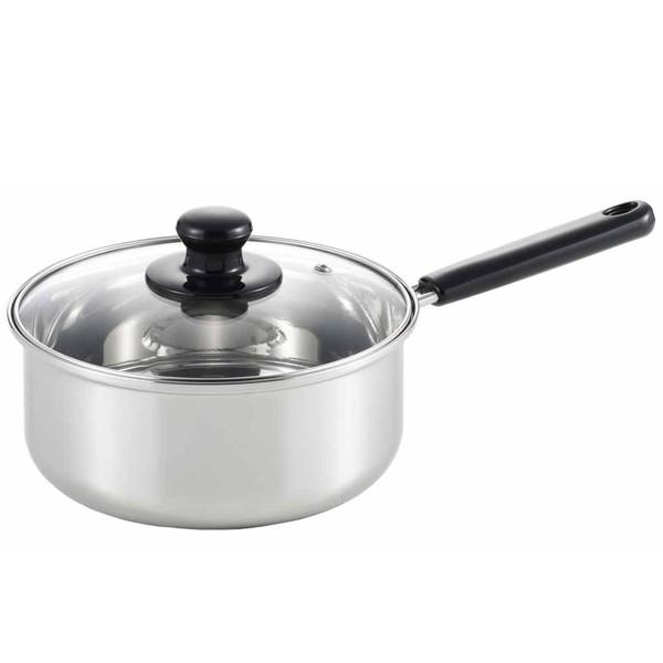 【保管品】Cook Best T304 7-Ply 片手鍋　2段　19cm 片手鍋 クックルック 20cm ガラス蓋付き ステンレス製 IH対応 日本製