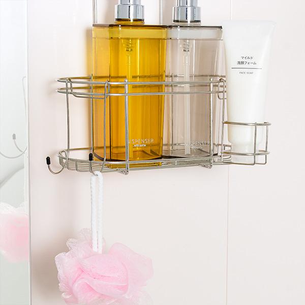 シャワーラック 1段 ステンレス お風呂 ラック 吊り下げ 収納