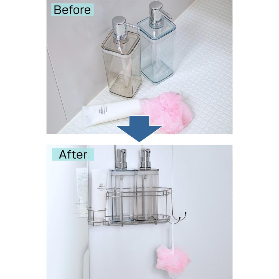 シャワーラック 1段 ステンレス お風呂 ラック 吊り下げ 収納