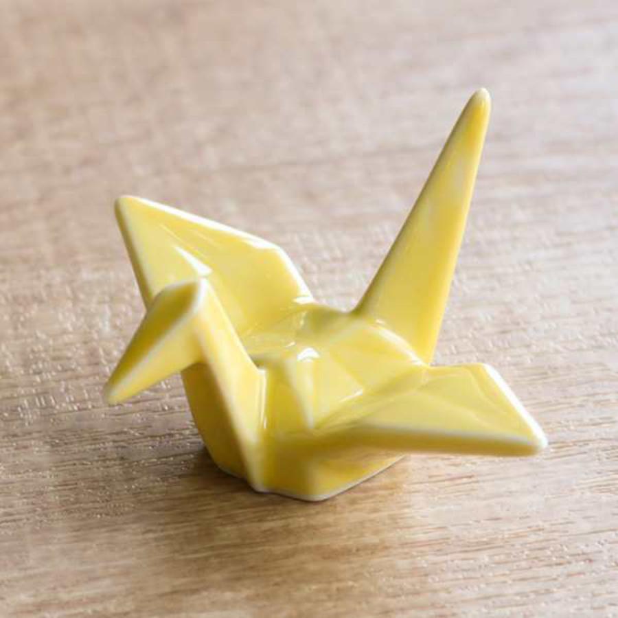 箸置き おしゃれ 折ツル 正月 はしおき 磁器 食器 同色5個セット 白