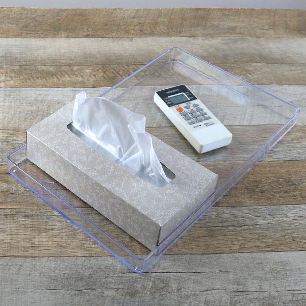 収納トレー 8枚セット 透明 プラスチック トレー 小 クリア プラスチック 透明 収納 デスコシリーズ 玄関トレー