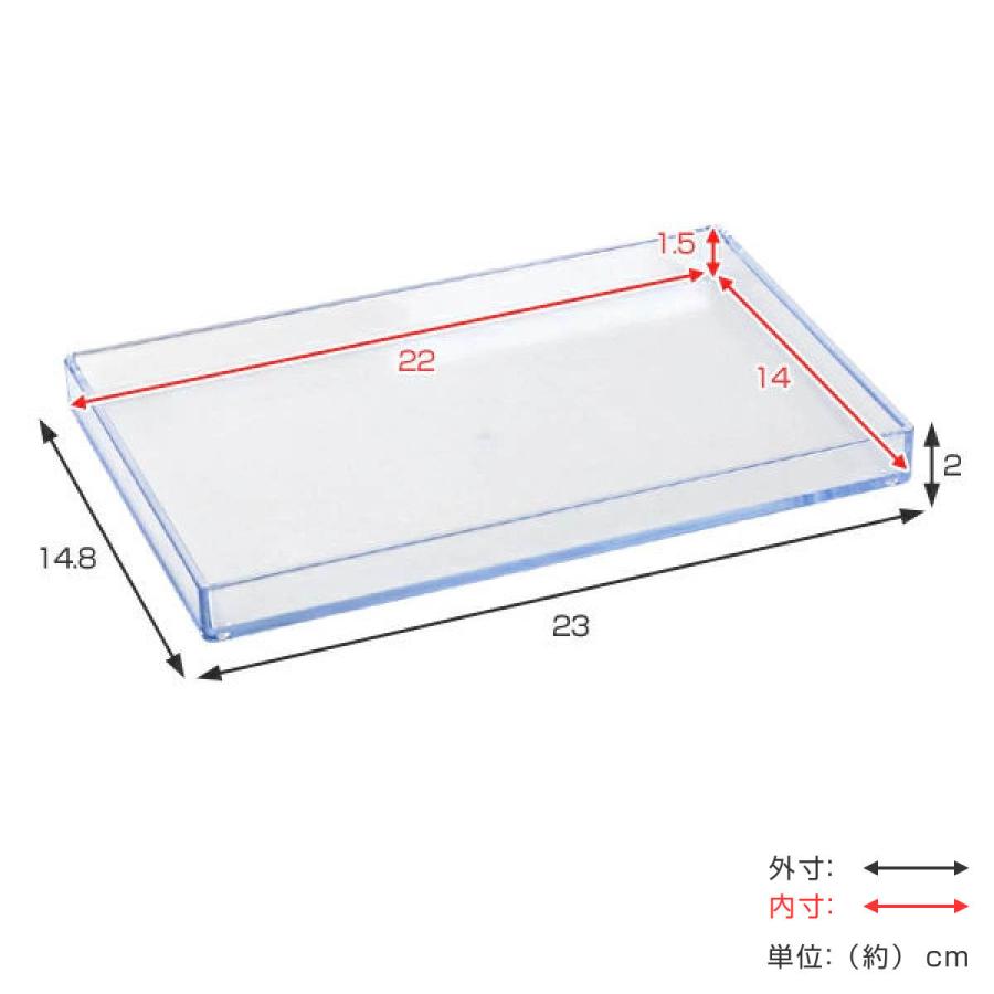 収納トレー 8枚セット 透明 プラスチック トレー 小 クリア プラスチック 透明 収納 デスコシリーズ 玄関トレー