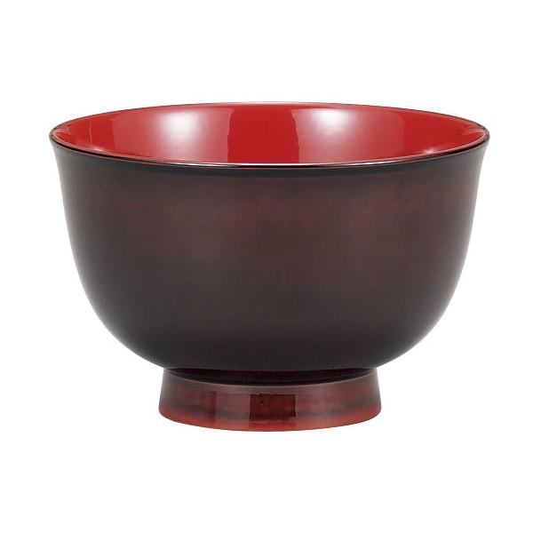 【未使用品】漆塗り　朱塗り 御汁椀 5口セット 汁椀 330ml 日本製 漆塗 羽反型 溜内朱 5個セット （ 和食器 味噌汁椀