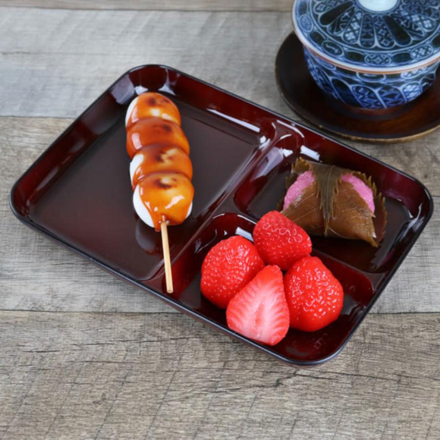 宮本産業 プレート レクタングル 21cm クリーンコート レッド 赤溜