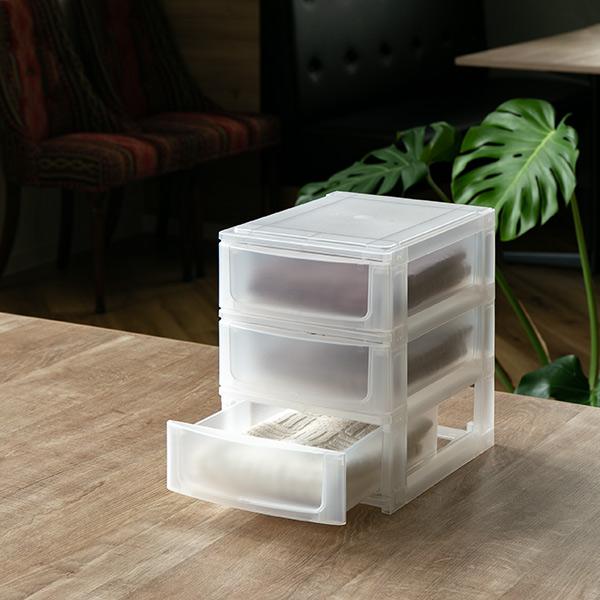 収納ケース 引き出し 幅19.5×奥行26.5×高さ26.5cm A5 浅3段