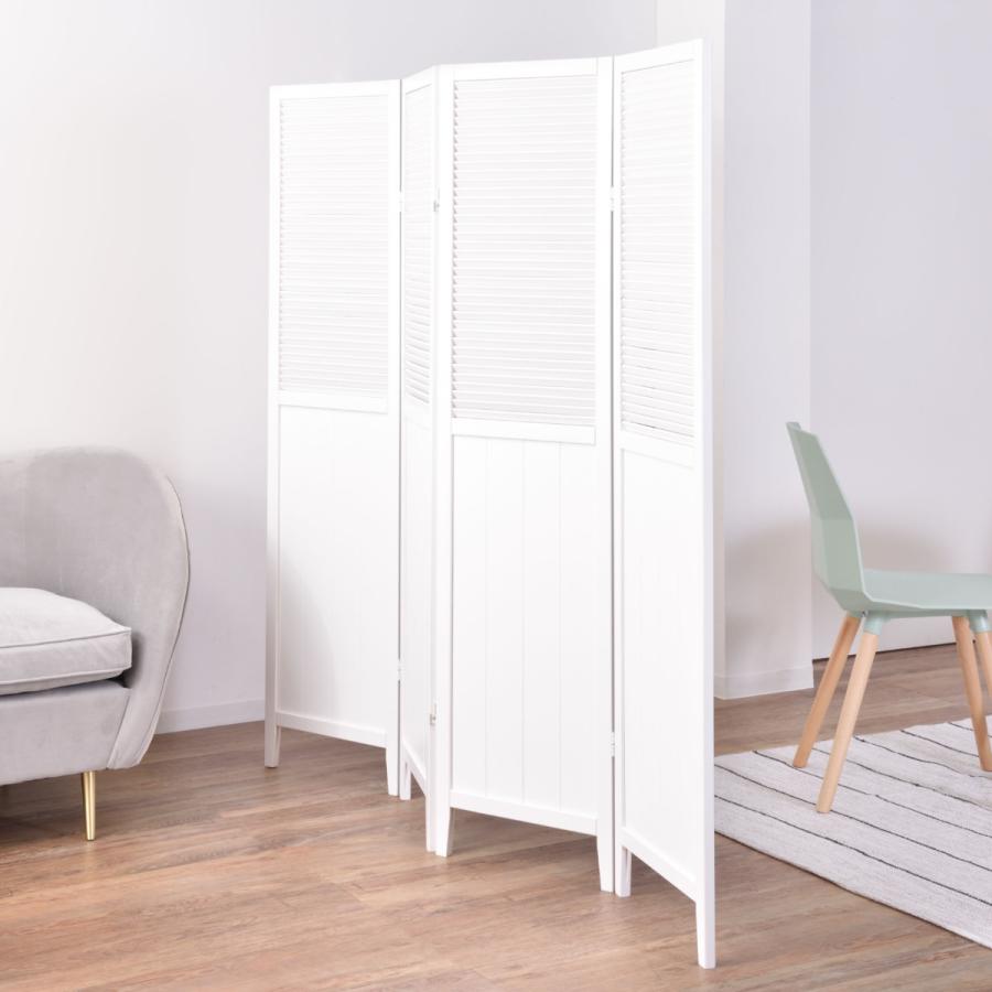 東谷 スクリーン パーテーション 4連 衝立 天然木 ナチュラル