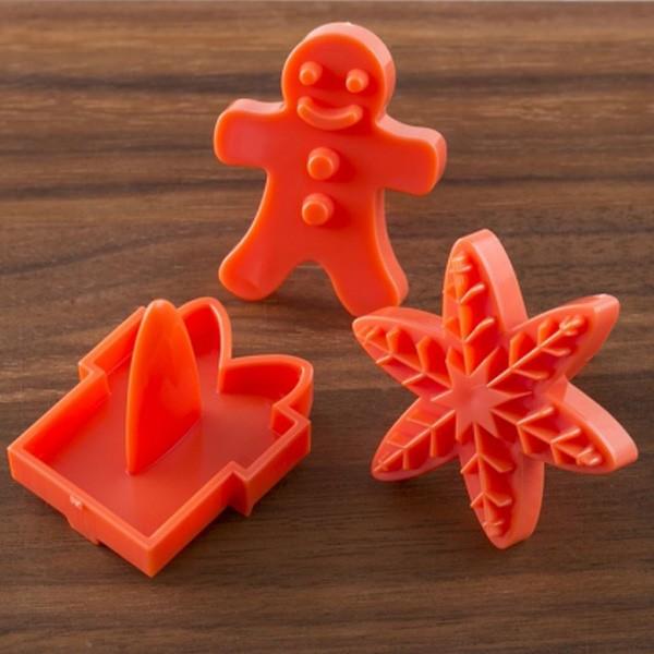 クッキー型　抜き型　日本製　ジンジャーブレッドマン　ギフトボックス　雪　スチロール樹脂 （ 型抜き クッキー クッキー抜型 お菓子作り ）