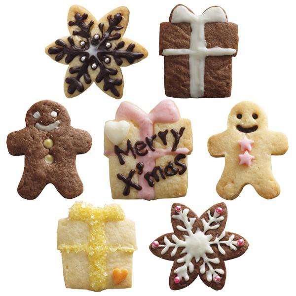 クッキー型　抜き型　日本製　ジンジャーブレッドマン　ギフトボックス　雪　スチロール樹脂 （ 型抜き クッキー クッキー抜型 お菓子作り ）