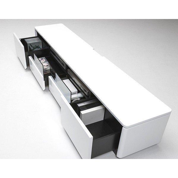 MKマエダ家具 テレビ台 ローボード 光沢仕上げ RADUNI-NUOVO ホワイト