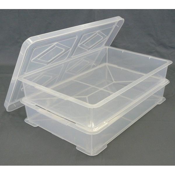 もち箱 フードテナー 本体2段 蓋1個 30×45cm レールトイ 収納 クリア