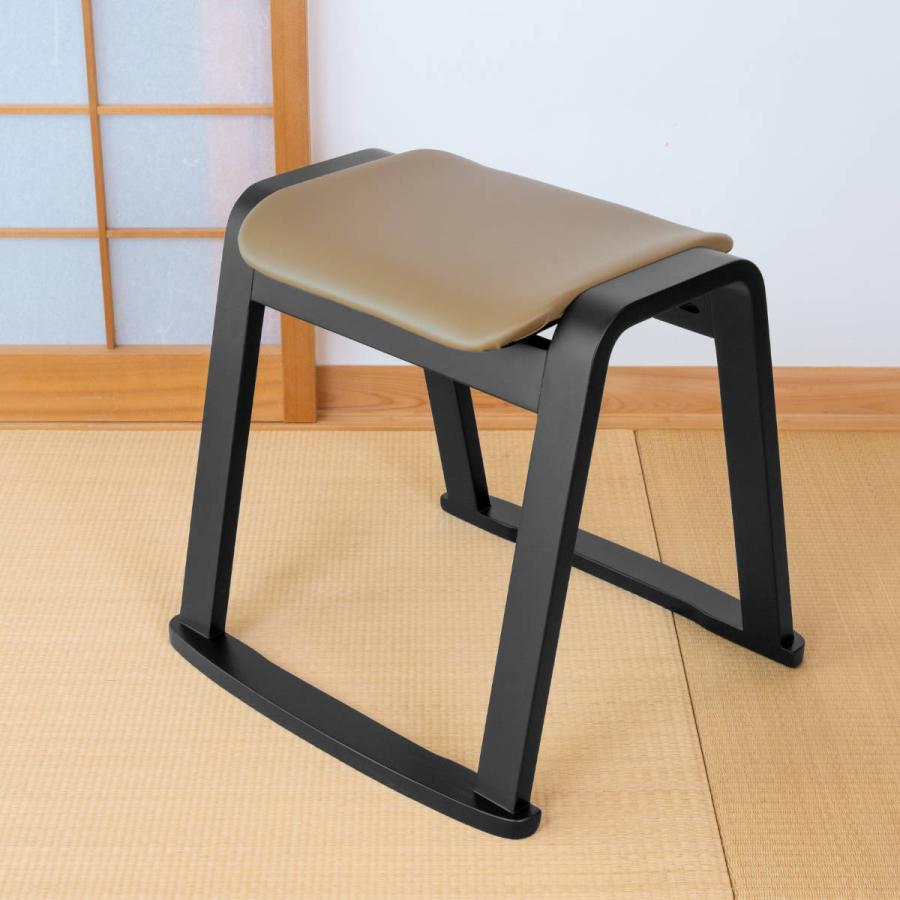 東谷 スツール 高さ43cm スタッキング お座敷チェア （ 腰掛け 和室