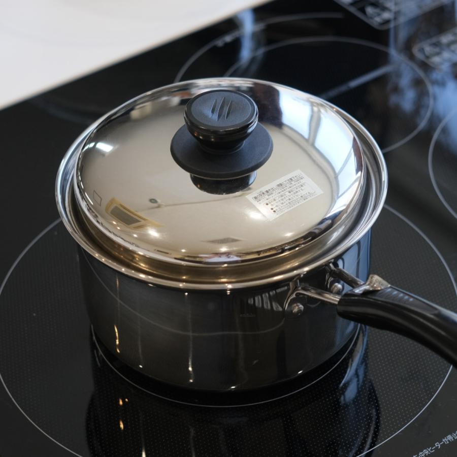 パール金属 片手鍋 ノヴェル ステンレス 18cm IH対応 （ ガス火 IH ih