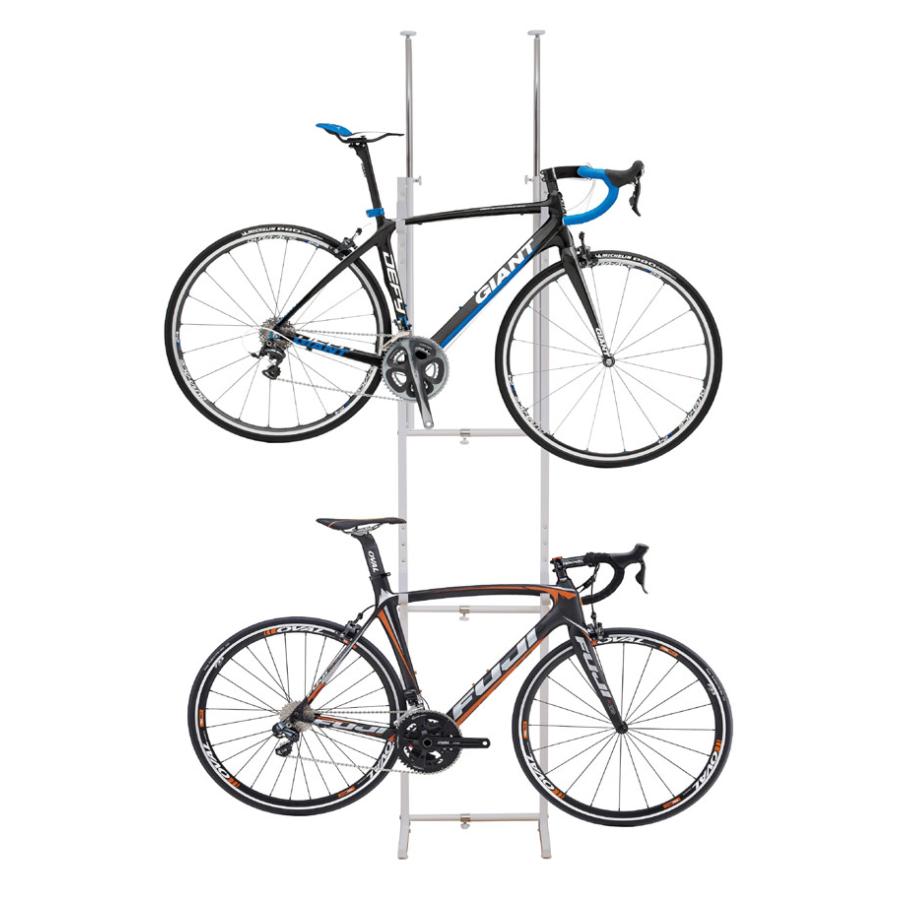 突っ張り 自転車ラック 幅31.5〜46.5cm 2段 スチール製 突っ張り 自転車ラック 幅31.5〜46.5cm 2段 スチール製