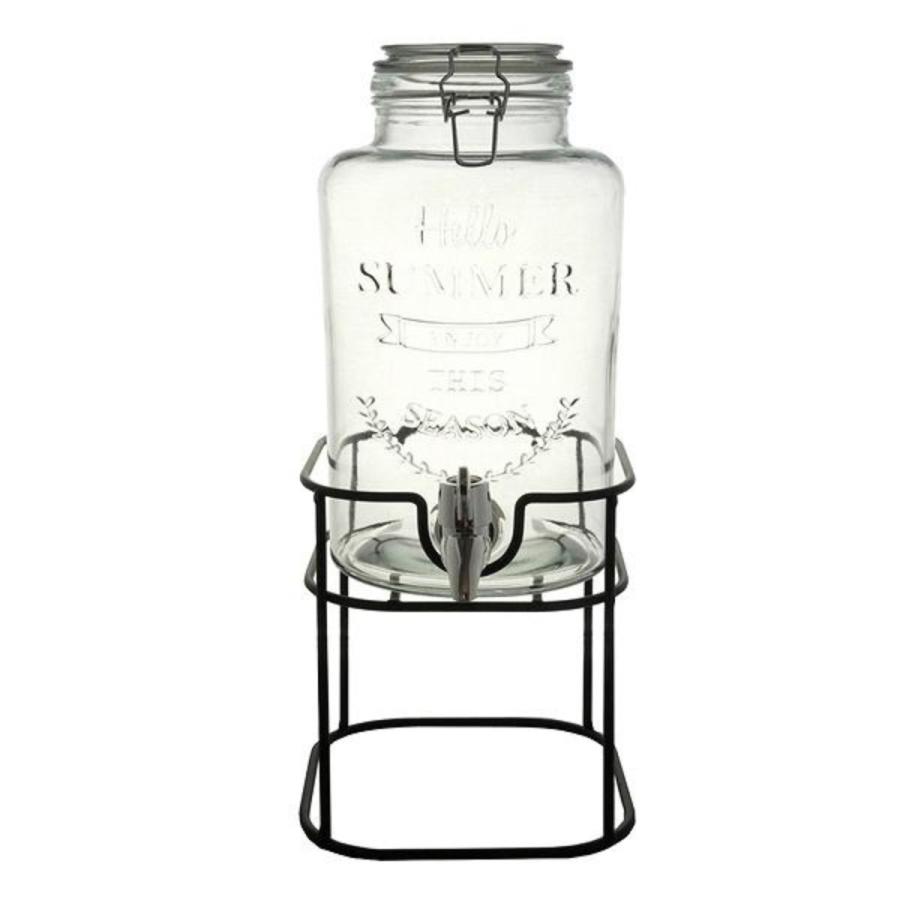 ドリンクサーバー3L スタンド付 ガラス 蛇口付き 6個セット