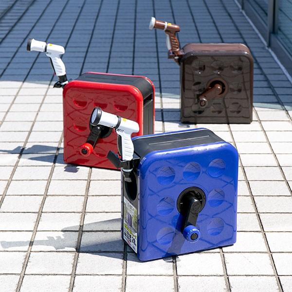 ホース ホースリール 20m カバー付き スリム S-BOXリール （ 散水