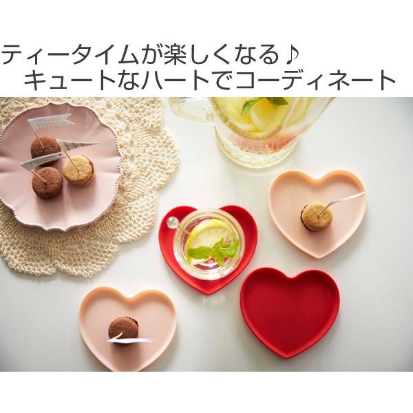コースター 立体コースター ハート シリコン製 （ コップ敷き プレート