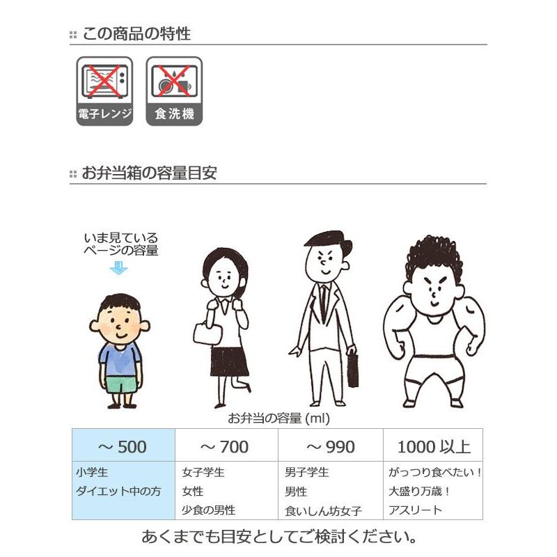 お弁当箱 シンプルランチボックス 角型2段 600ml ベーカリー パン柄 グッズ （ 弁当箱 食洗機対応 ランチボックス おすすめ ）｜colorfulbox｜06