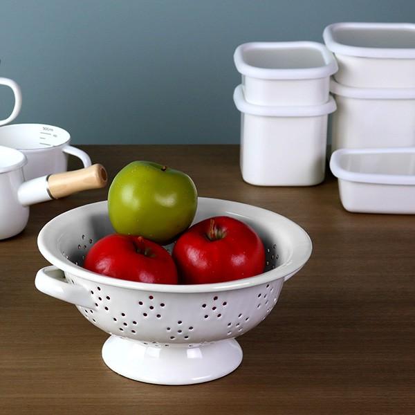 □在庫限り・入荷なし□ ざる ブランキッチン ホーロー コランダー