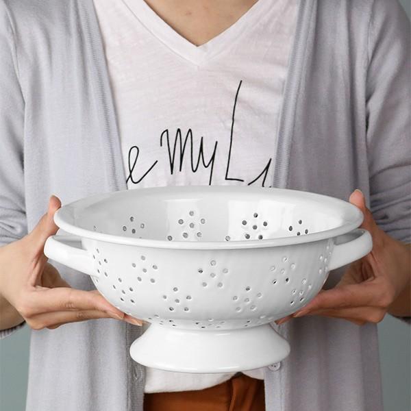 □在庫限り・入荷なし□ ざる ブランキッチン ホーロー コランダー