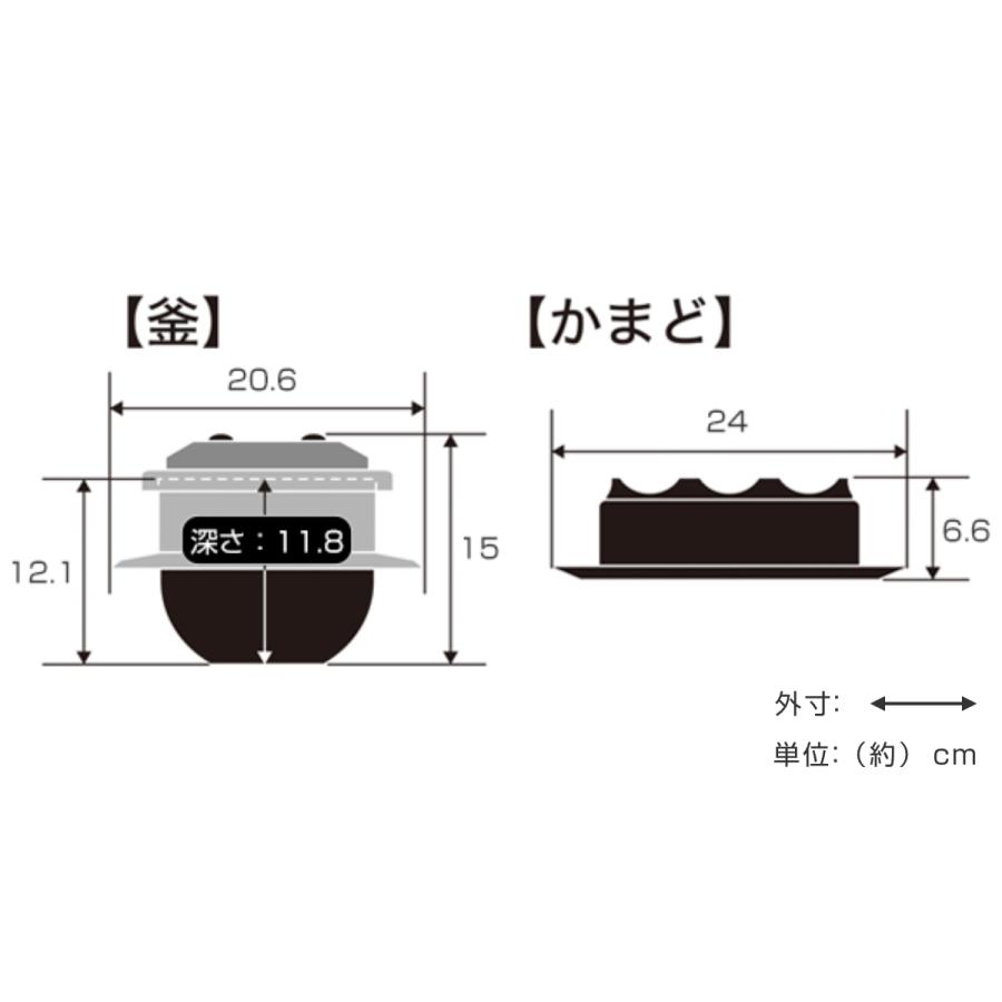 ウルシヤマ金属工業 炊飯鍋 3合炊き ガス火専用 謹製 釜炊き三昧 ウルシヤマ金属工業 炊飯鍋 3合炊き ガス火専用 謹製 釜炊き三昧