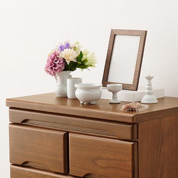 HAGiHARA（萩原） 仏壇チェスト 3段 桐製 スライドテーブル付 幅60cm