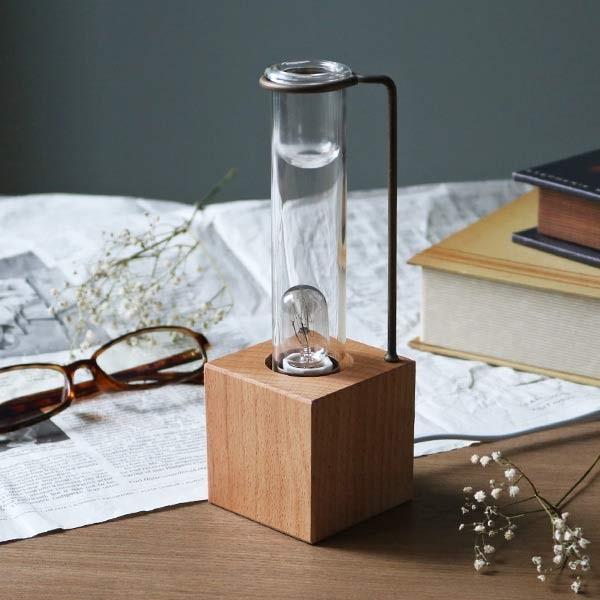 専用出品です☆卓上ランプ、ミラー、グラス ✴︎:.｡陽だまりのミモザ ステンドグラスのミニグースネックランプ