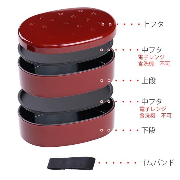 お弁当箱 2段 和Mon 小判弁当箱 和柄 ディープカラー 420ml（ 弁当箱