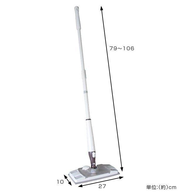 フローリングワイパー スプレーモップ 雑巾付き （ フロアモップ モップ タンク付き 水拭き 床掃除 拭き掃除 噴水 ）｜colorfulbox｜03