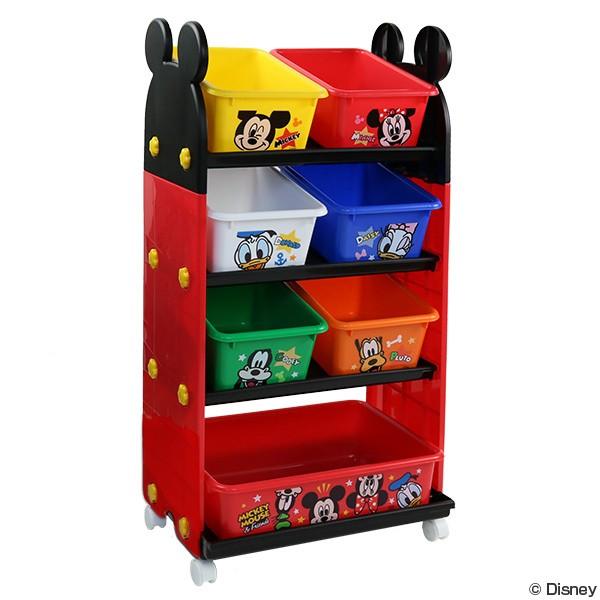 Disney（ディズニー） おもちゃ 収納ラック 4段 ミッキーマウス トール