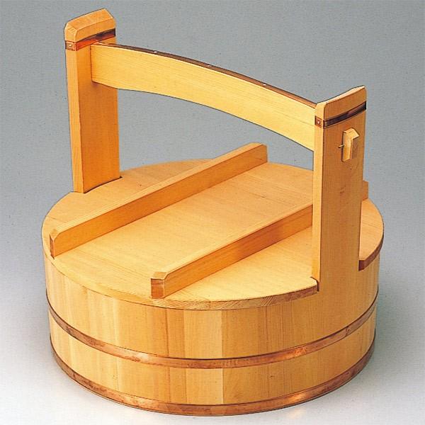 おかもち 木製 尺5寸 岡持 取っ手付き 桶 業務用 （ 出前箱 鮨 出前