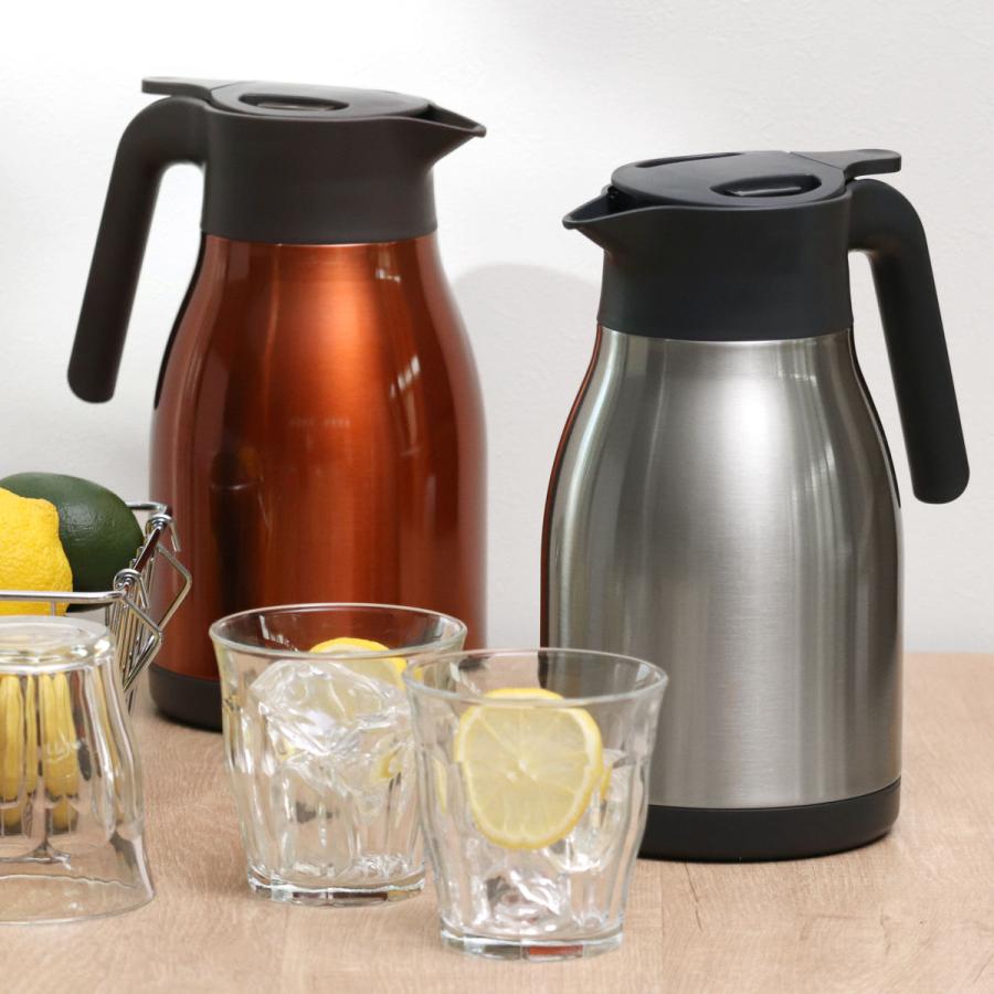 パール金属 ステンレスポット 1.5L 卓上ポット ステンレス製 サテン