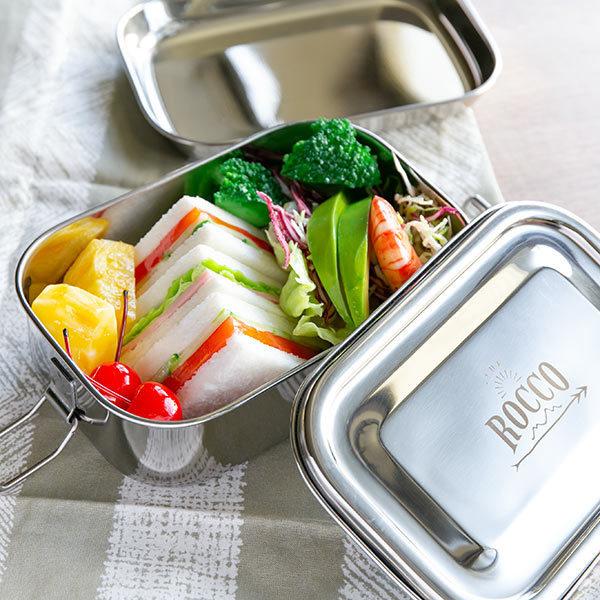 お弁当箱 1段 ロッコ ROCCO ステンレス レクタングル ランチボックス