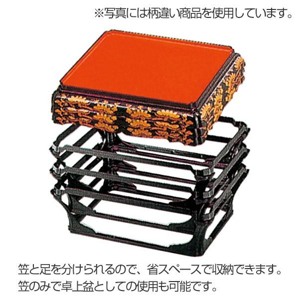 殿様膳 本膳 片面タイプ 高足 茶 干漆タタキ 御所車 お膳 業務用