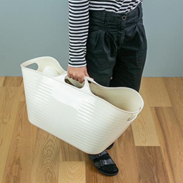 バスケット 同色2個セット 幅47.8×奥行31.7×高さ30.6cm ハッピー