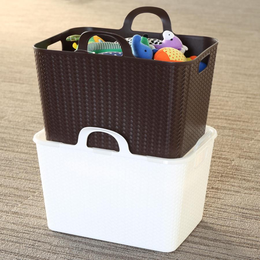 バスケット 持ち手付き 約 幅47.5×奥行32×高さ35.2cm アミーゴバケット