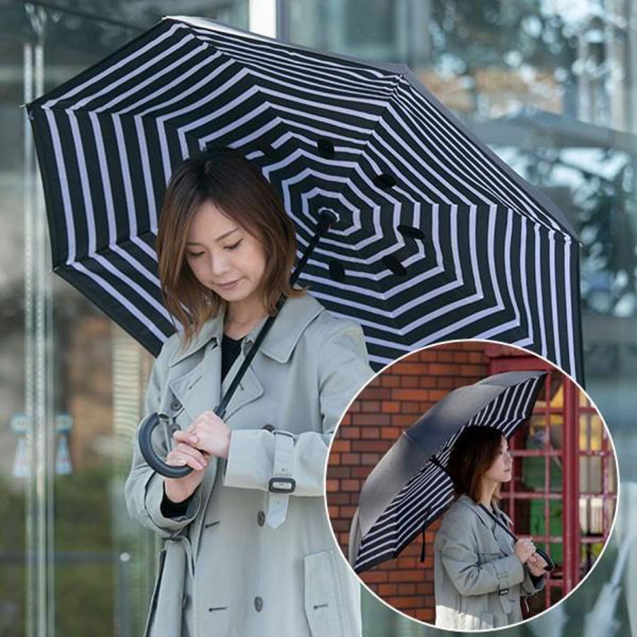 傘 晴雨兼用 逆さに開く2重傘 circus サーカス 長傘 二重傘 傘 晴雨兼用 逆さに開く2重傘 circus サーカス 長傘 二重傘