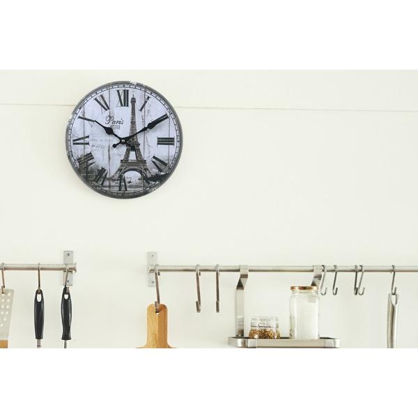 掛け時計 28cm パリ モチーフクロック Paris （ アナログ 時計 壁掛け