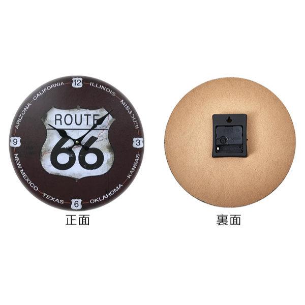 ルート66デザイン 壁掛け時計 直径35cm