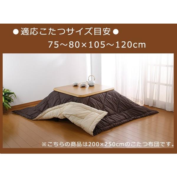 こたつ布団 長方形 超軽量 発熱わた入り リバーシブル 200×250cm （ コタツ布団 こたつ 布団 ）_2