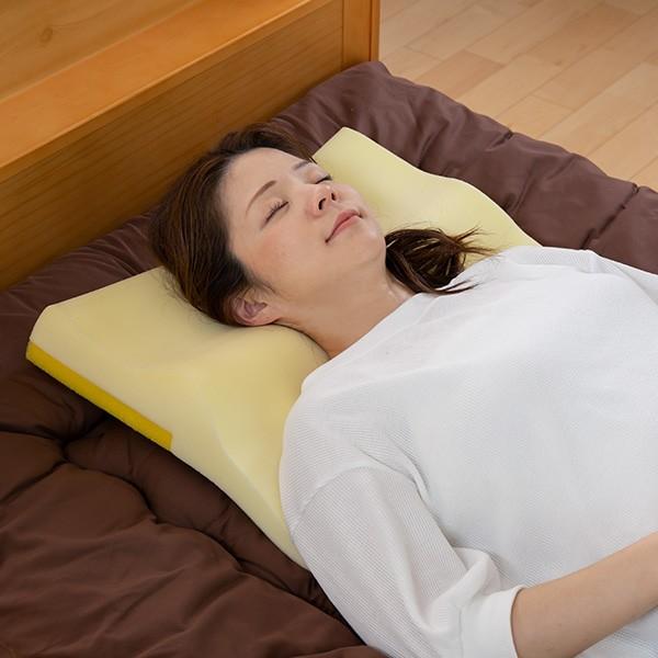 枕 肩まで支えるまくら 耐圧分散 カバー付 日本製 （ まくら 洗える