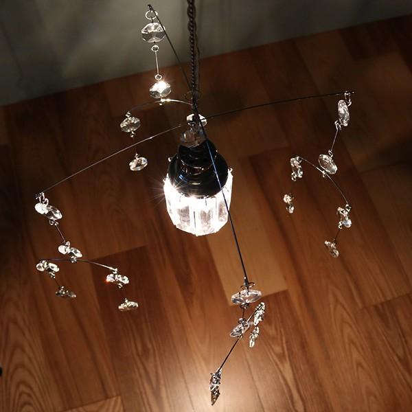 照明 ペンダントライト 1灯 クリスタルガラス LED対応 モビール